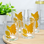 Набор стаканов 6шт 250мл Бабочка 3D (низкие)