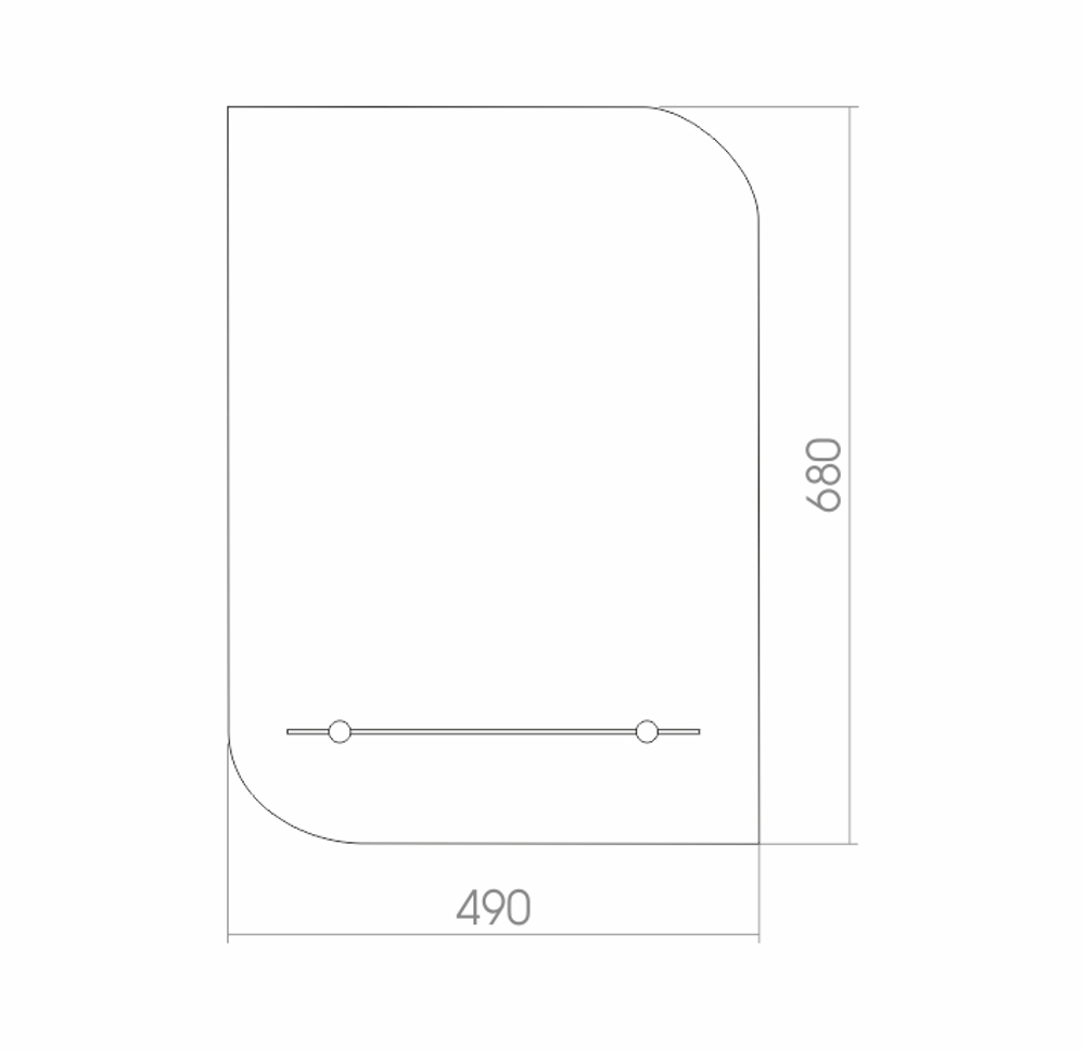 Зеркало MIXLINE "Каприз-Люкс" 495*685 (ШВ) с полкой  с фацетом