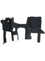 Ковры 3D SHACMAN X3000 (экокожа, черный, синяя строчка)