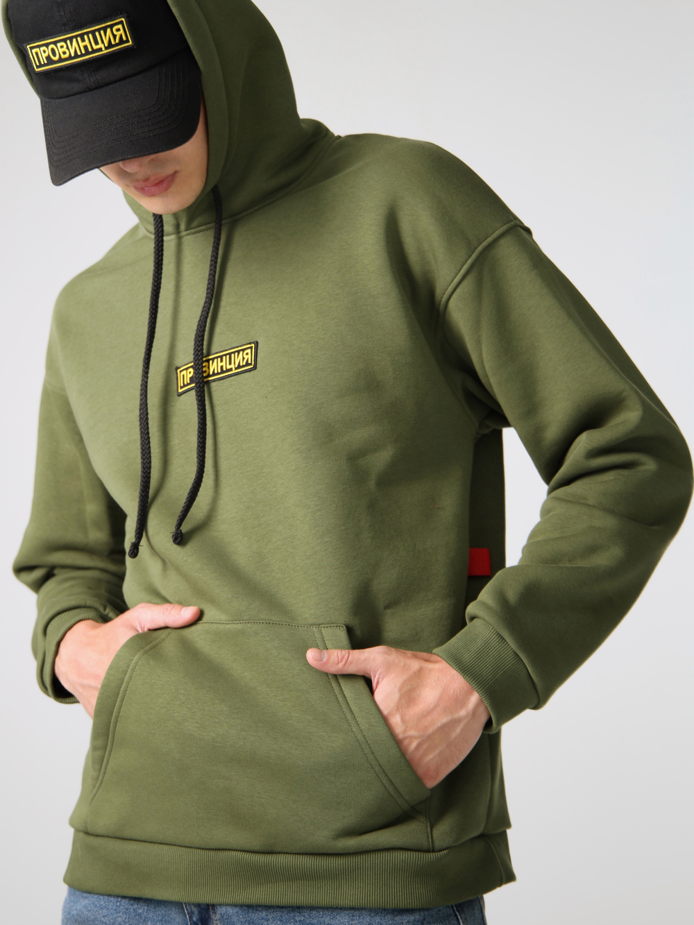 Купить худи мужское хаки зеленое провинция
