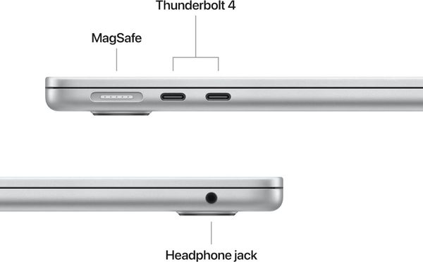 Ноутбук Apple MacBook Air 15 2025 Z1H0000BG (M4 10-Core, GPU 10-Core, 32 ГБ , 1 ТБ ), серебристый