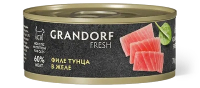 Консервы Grandorf Fresh для взрослых кошек (Филе тунца в желе)