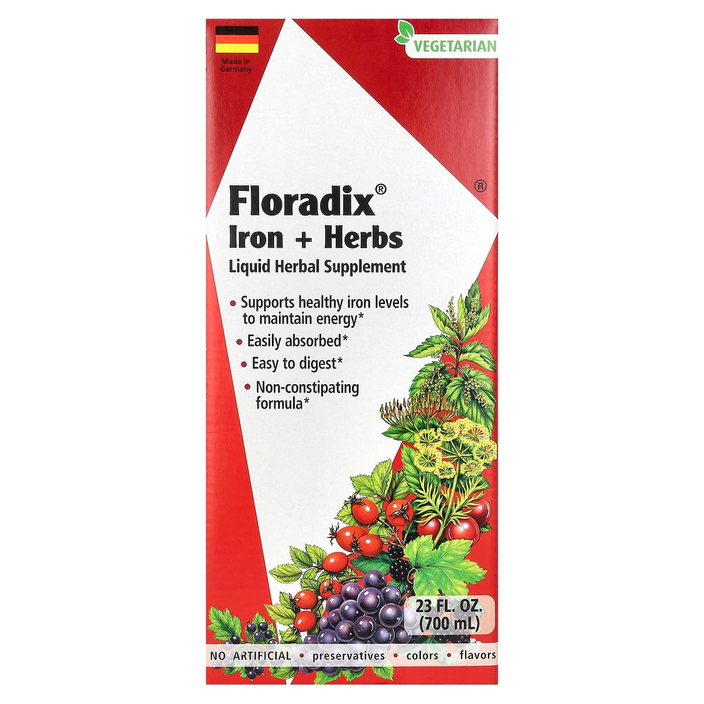 Floradix, Floradix, железо и травы, 700 мл (23 жидк. унции)