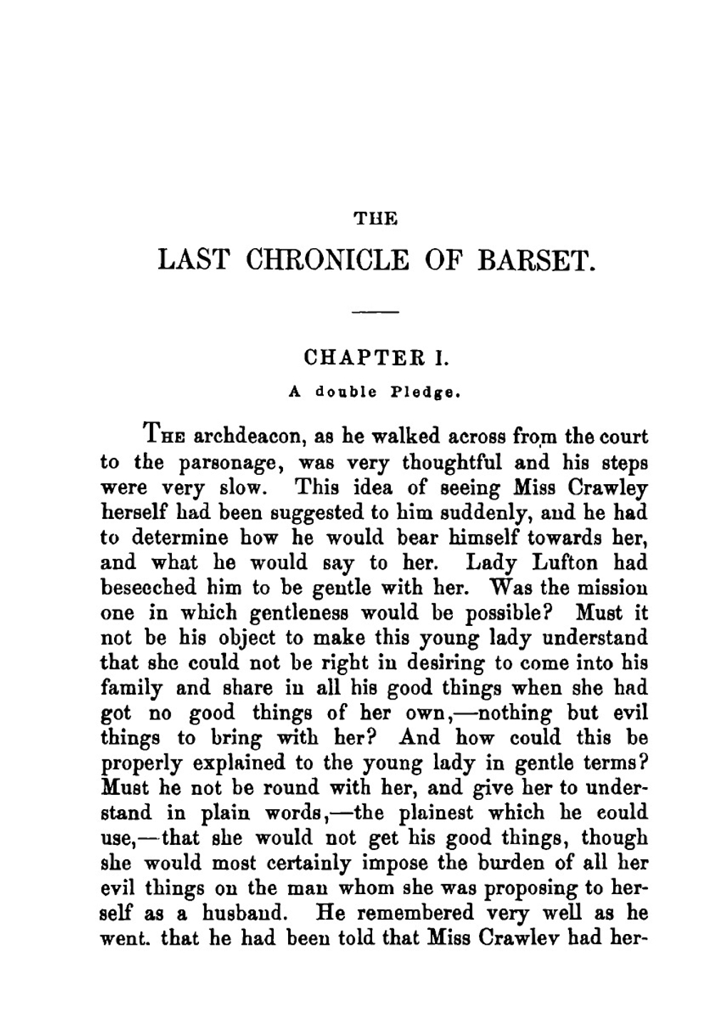 The Last Chronicle of Barset. Volume 3 | Trollope Anthony