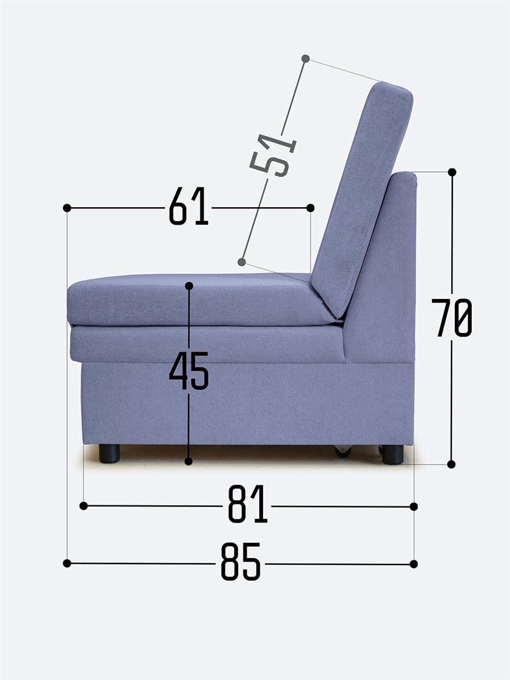 Кресло-кровать "Экономик" 90 см