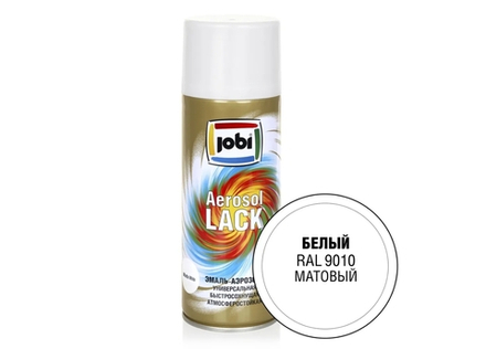 Эмаль аэрозольная матовая белая RAL 9010 JOBI 520мл