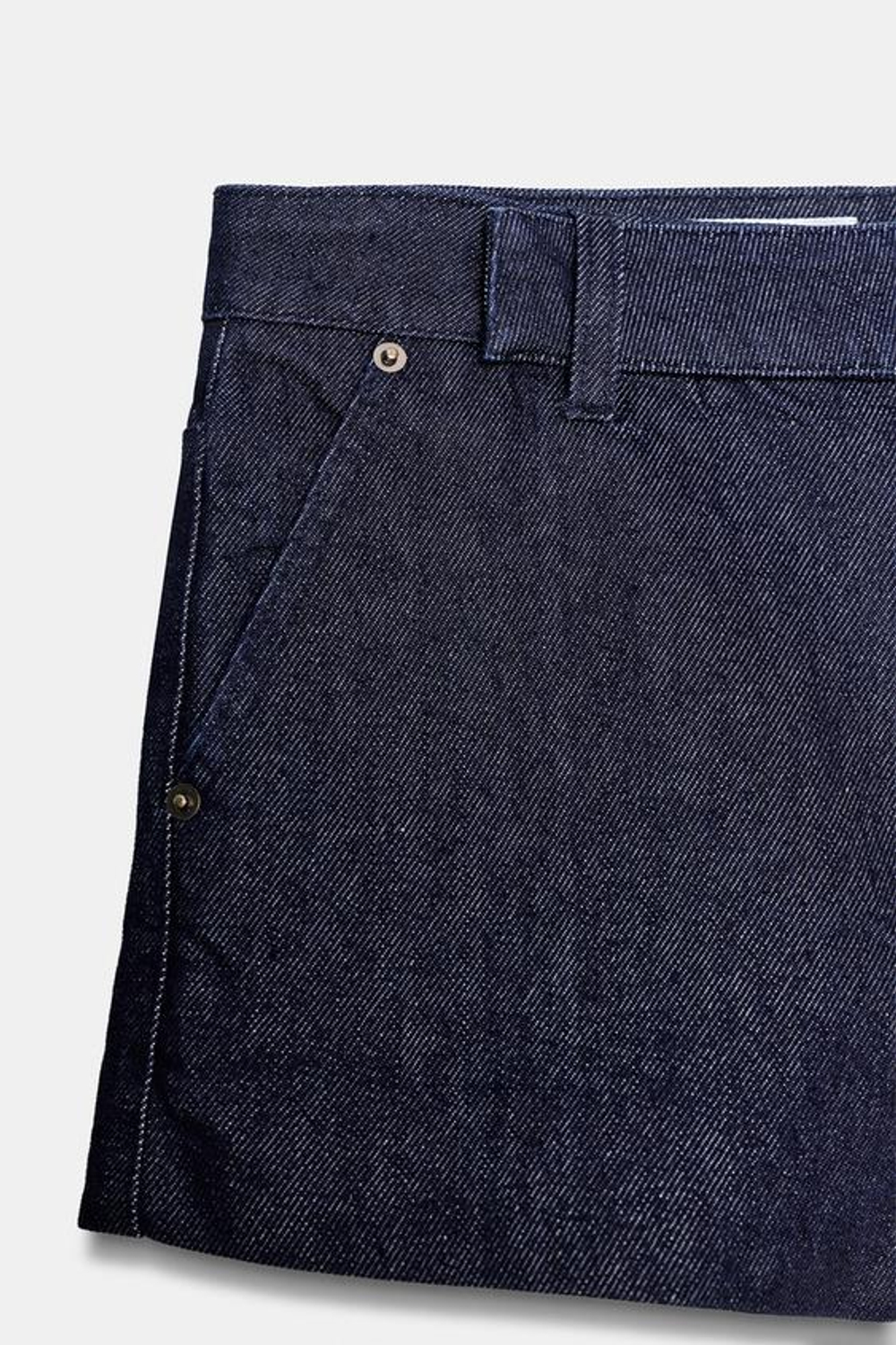 ZARA ДЖИНСОВЫЕ ШОРТЫ TRF СО СРЕДНЕЙ ПОСАДКОЙ, ТЕМНЫЙ ИНДИГО