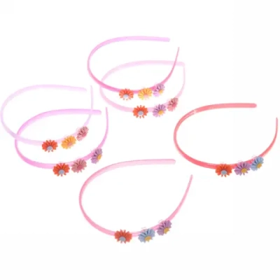 Ободок для волос детский на блистере «MiMi Boom - Ромашки», микс 6 цветов, 0,5см