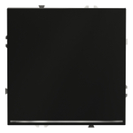 Выключатель встраиваемый VOLTUM S70 одноклавишный с подсветкой 10А, (черный матовый)