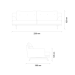 Диван двухместный ENZA HOME MILAN EH67887