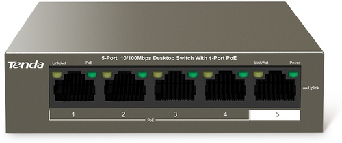 Tenda TEF1105P-4-63W серый