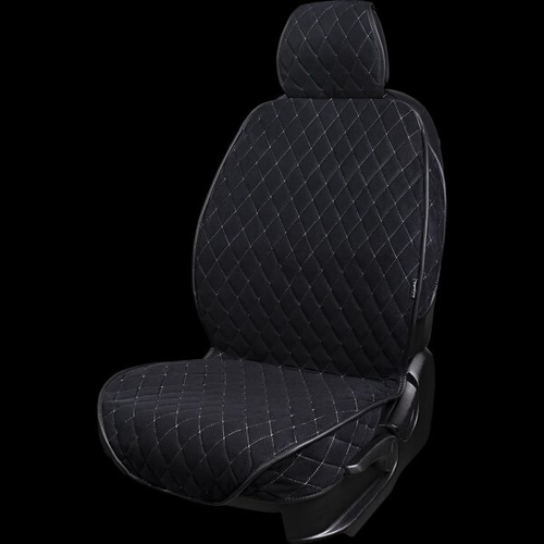 Накидка на сиденье ФЕНИКС ст Ромб  Софа  черный/ бежевая нить, перед (2 шт) (LORD AUTO)