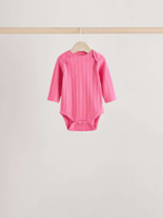 Боди с длинным рукавом для малышей Next E19-738, 5 шт., Розовый, Бежевый