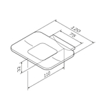 Стеклянная мыльница с настенным держателем AM.PM Inspire V2.0 A50A34222 Черный