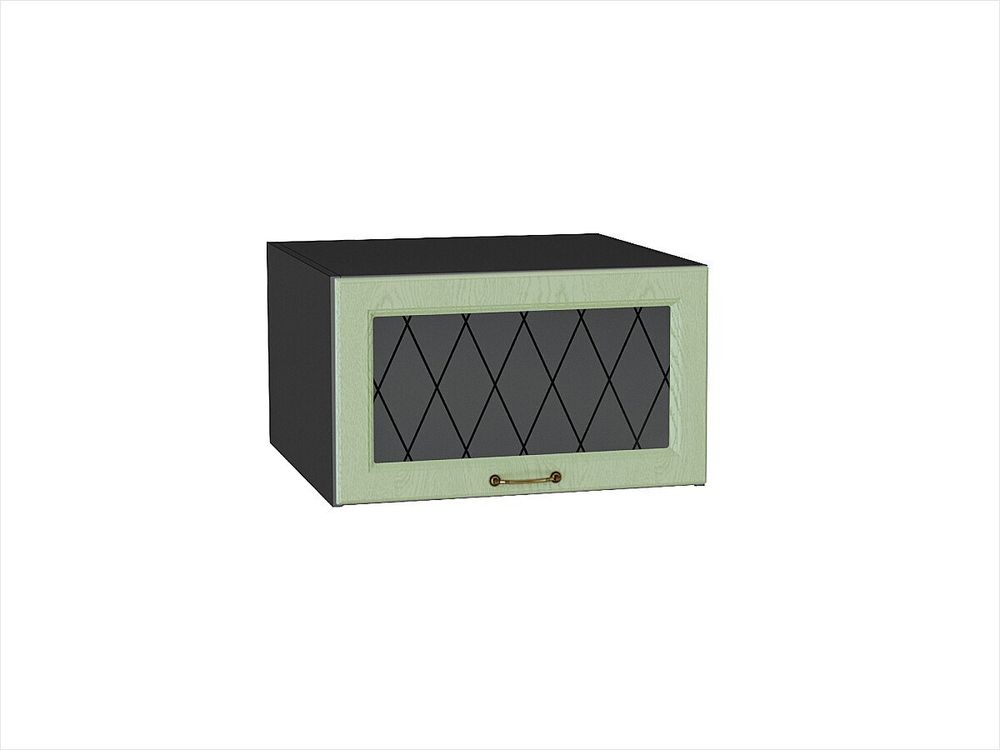 Шкаф верхний горизонтальный остекленный глубокий Ницца