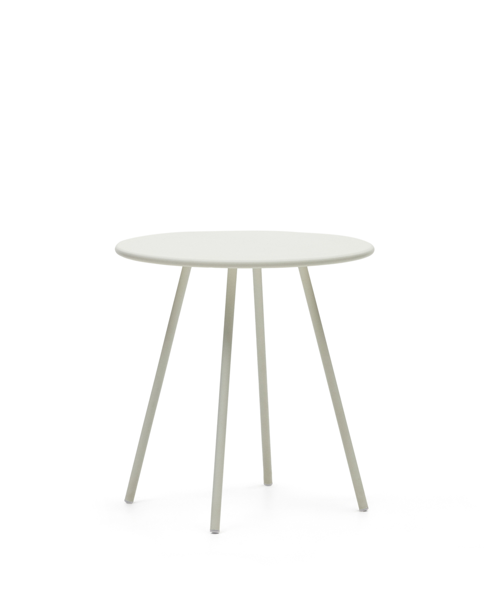 Montjoi Круглый уличный стол из стали с белой отделкой Ø 70 см