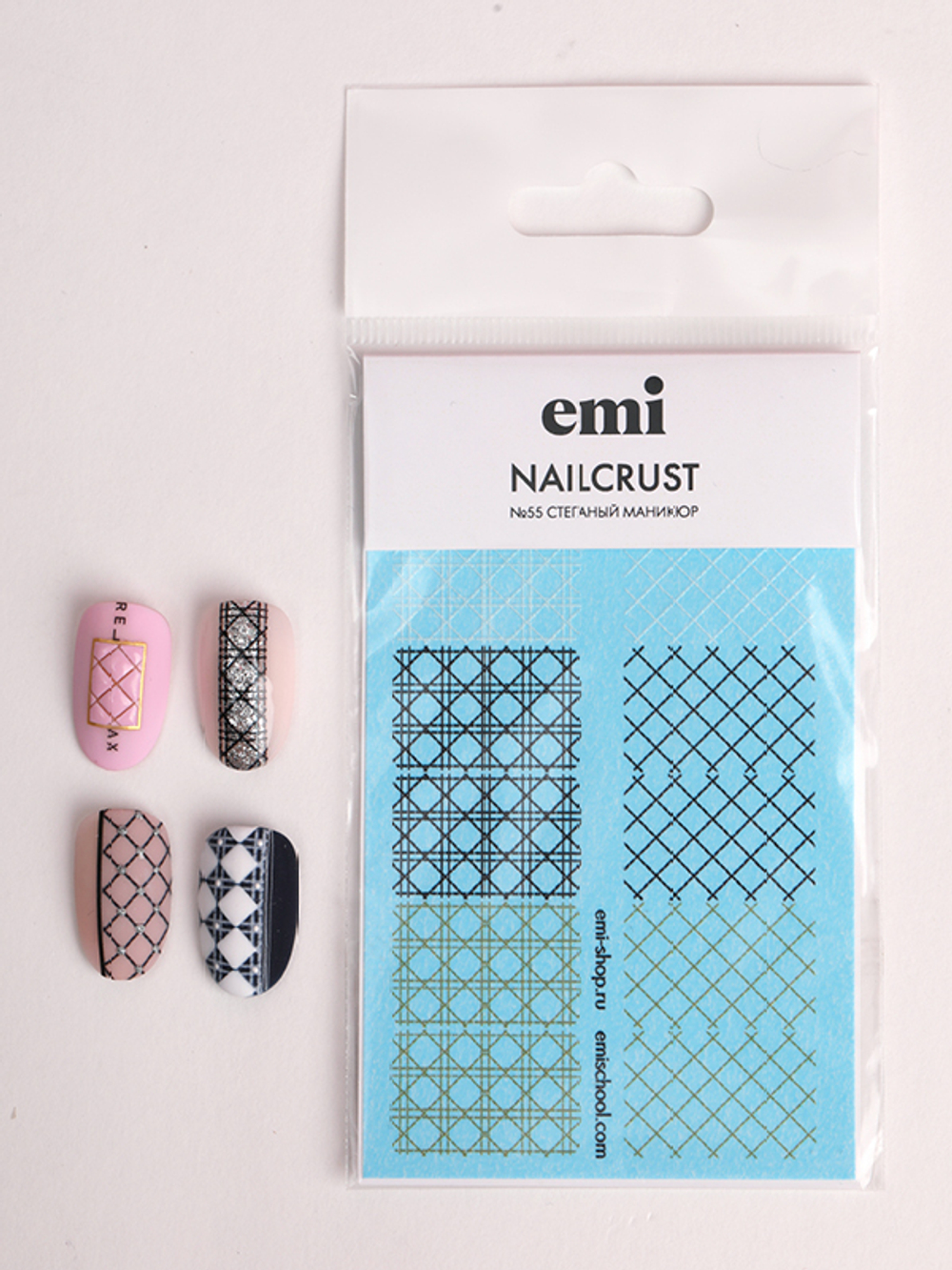 NAILCRUST Трафареты-слайдеры №55 Стеганый маникюр