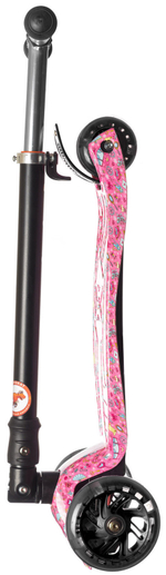 Самокат детский трехколесный Игрокат складной Dino Print Princess black