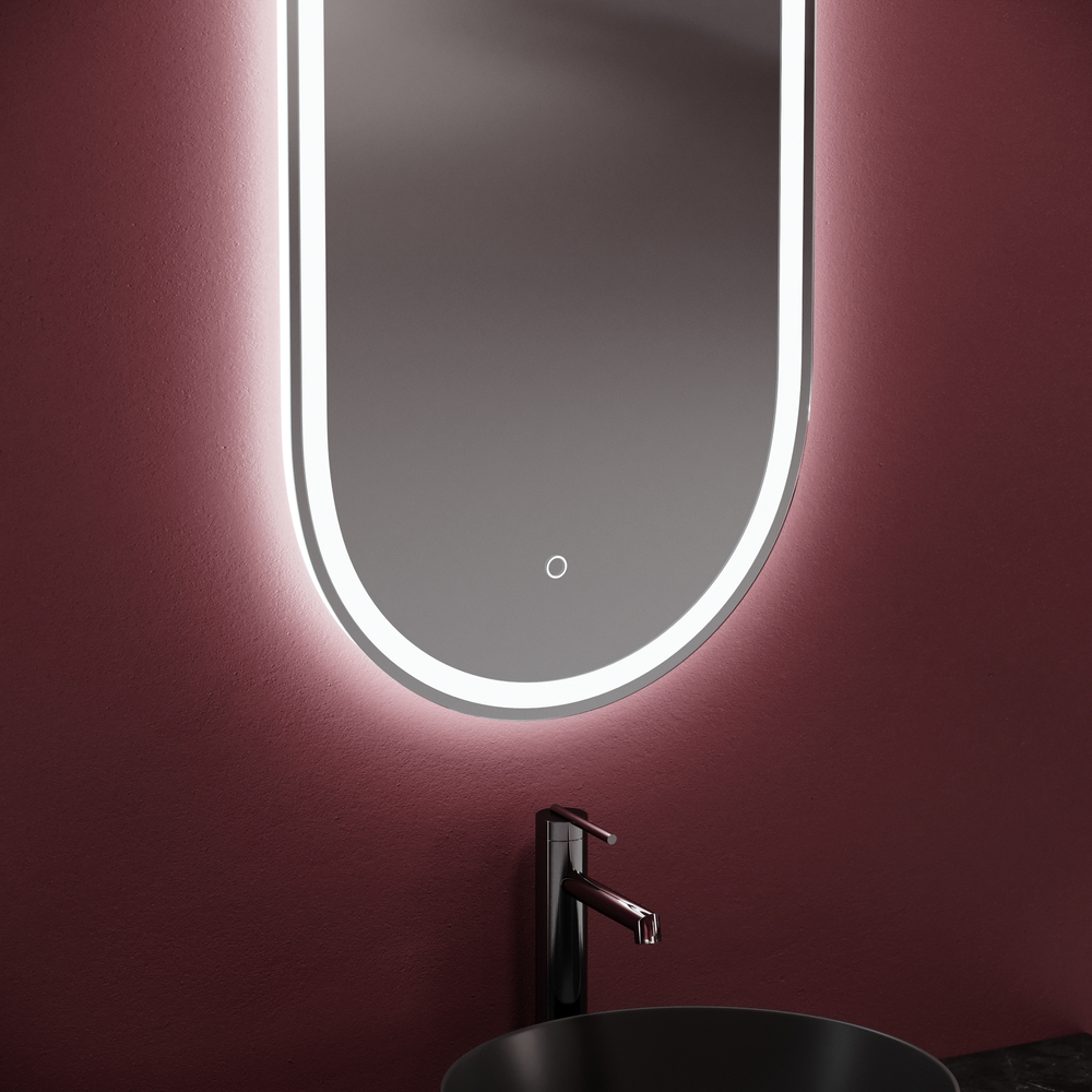 Зеркало с подсветкой Sancos Oval 450х900 мм