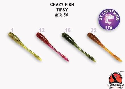TIPSY 9-50-М54-6 Силиконовые приманки Crazy Fish