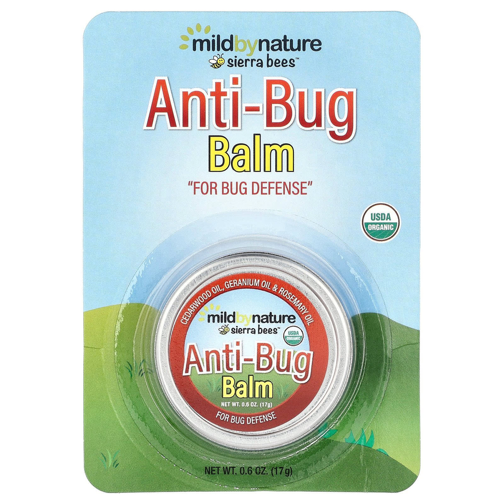Mild By Nature, Sierra Bees™, бальзам от укусов насекомых, масло кедра, герани и розмарина, 17 г (0,6 унции)