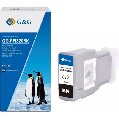 Картридж струйный G&G PFI-320BK, аналог Canon 2890C001 черный 300ml