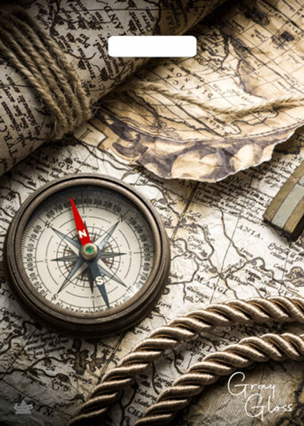 Пакет 43*31,5см (50мк) с вырубной ручкой "Грэй Глосс Карта" ПВД