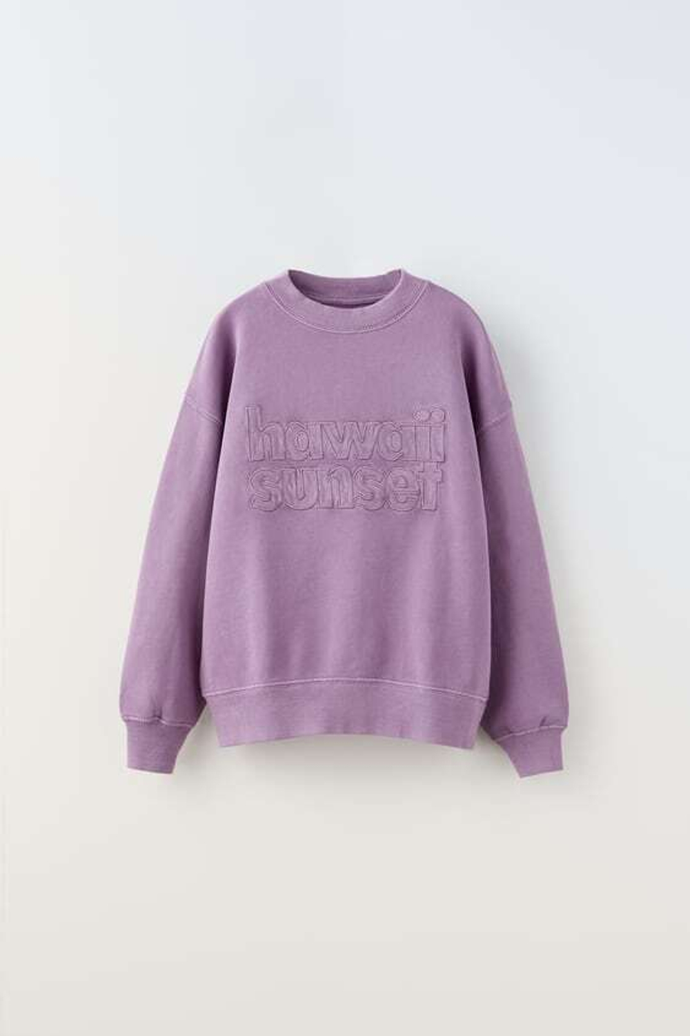 ZARA ТОЛСТОВКА С РЕЛЬЕФНОЙ НАДПИСЬЮ, СИРЕНЕВЫЙ