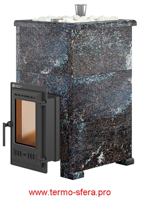 Печь для бани Эверест "Steam Master 24 ЧУГУН" Амфиболит, S-40