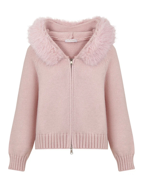 Кардиган Sakura с эко мехом, сакура