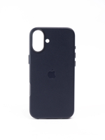 Кожаный чехол Leather Case на iPhone 16 Plus, Темно Синий