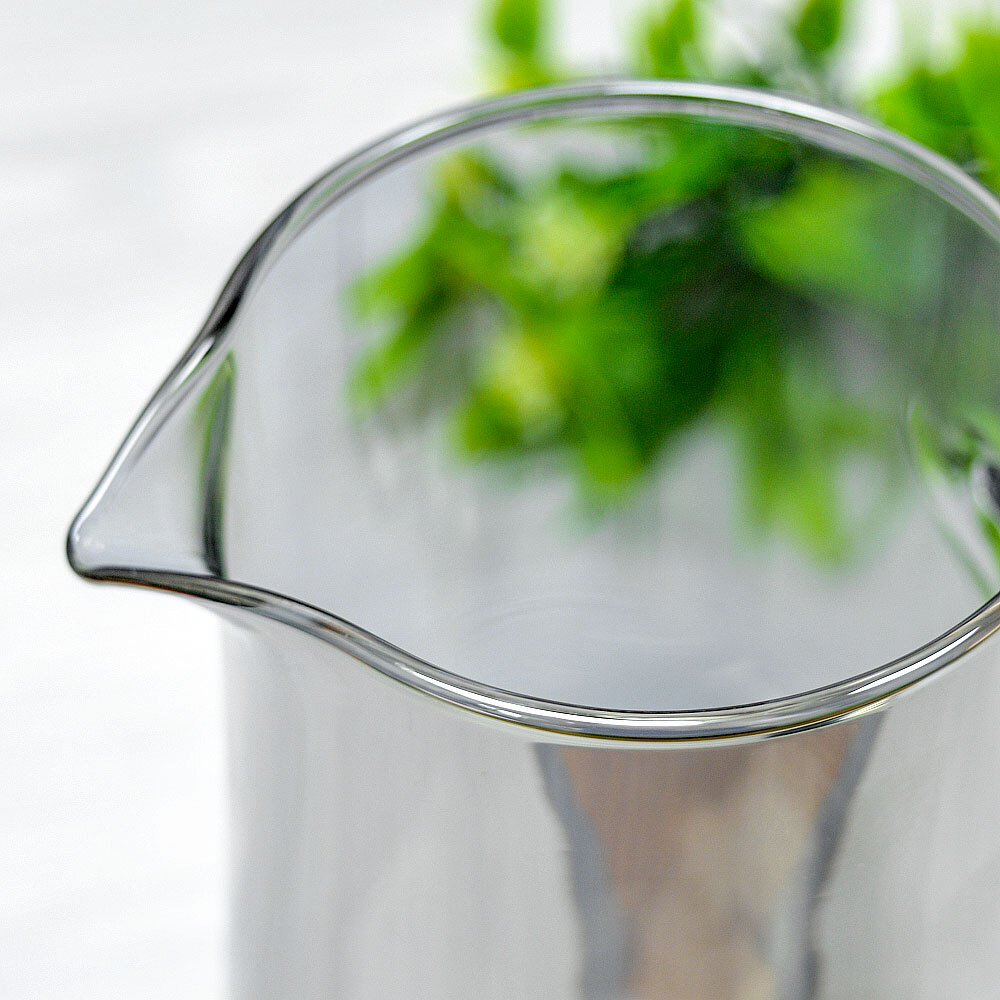 Чайник заварочный 1,4л стеклянный "Кувшин LD", черный