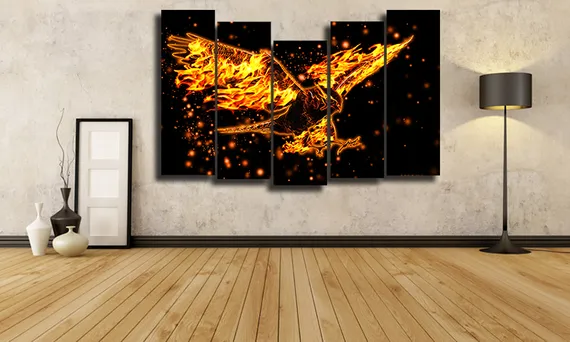 Модульная картина "Огненный орел"