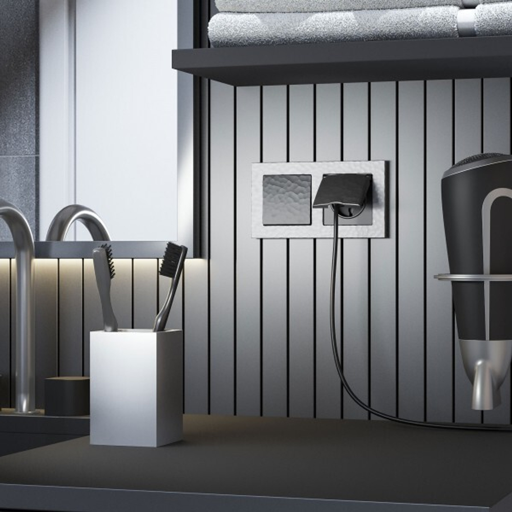 Выключатель одноклавишный (hammer черный)