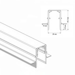 Шинопровод магнитный встраиваемый для ГКЛ 12,5 мм Crystal Lux CLT 0.123 02 L2000 WH 2м