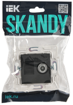 SKANDY Розетка двойная TV+RJ45 кат.5E SK-A14G графит IEK