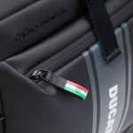 Рюкзак ролл-топ из полиуретана Piquadro Ducati/Nero