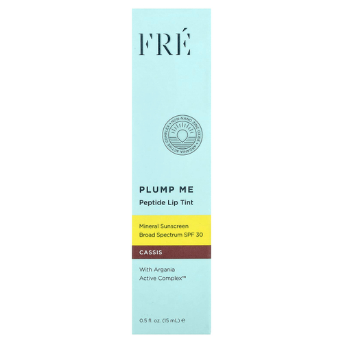Fre, Plump Me, пептидный тинт для губ, SPF 30, кассис, 15 мл (0,5 жидк. унции)