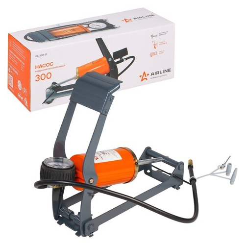 Насос ножной /с манометром/ одинарный 300 (AIRLINE)