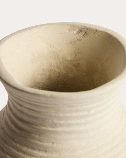 Ваза Pria из папье-маше бежевого цвета, 25см