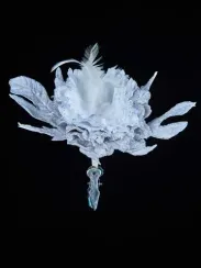 Декоративный цветок Дворцовый Пион 24х15 см., на клипсе, Christmas DeLuxe (88889)