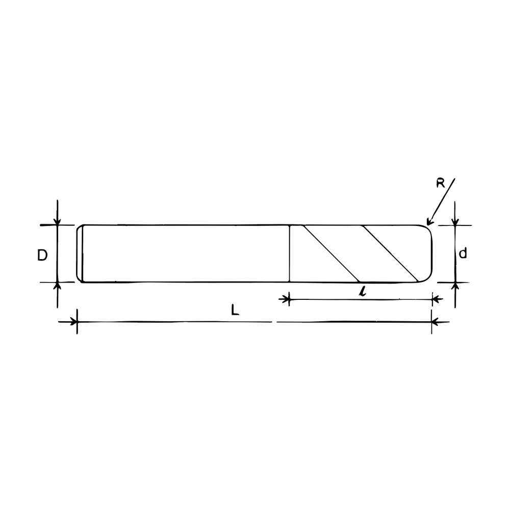 Фреза скругленная 45° твердосплавная 10 мм VM4LR-100-20 55HRC
