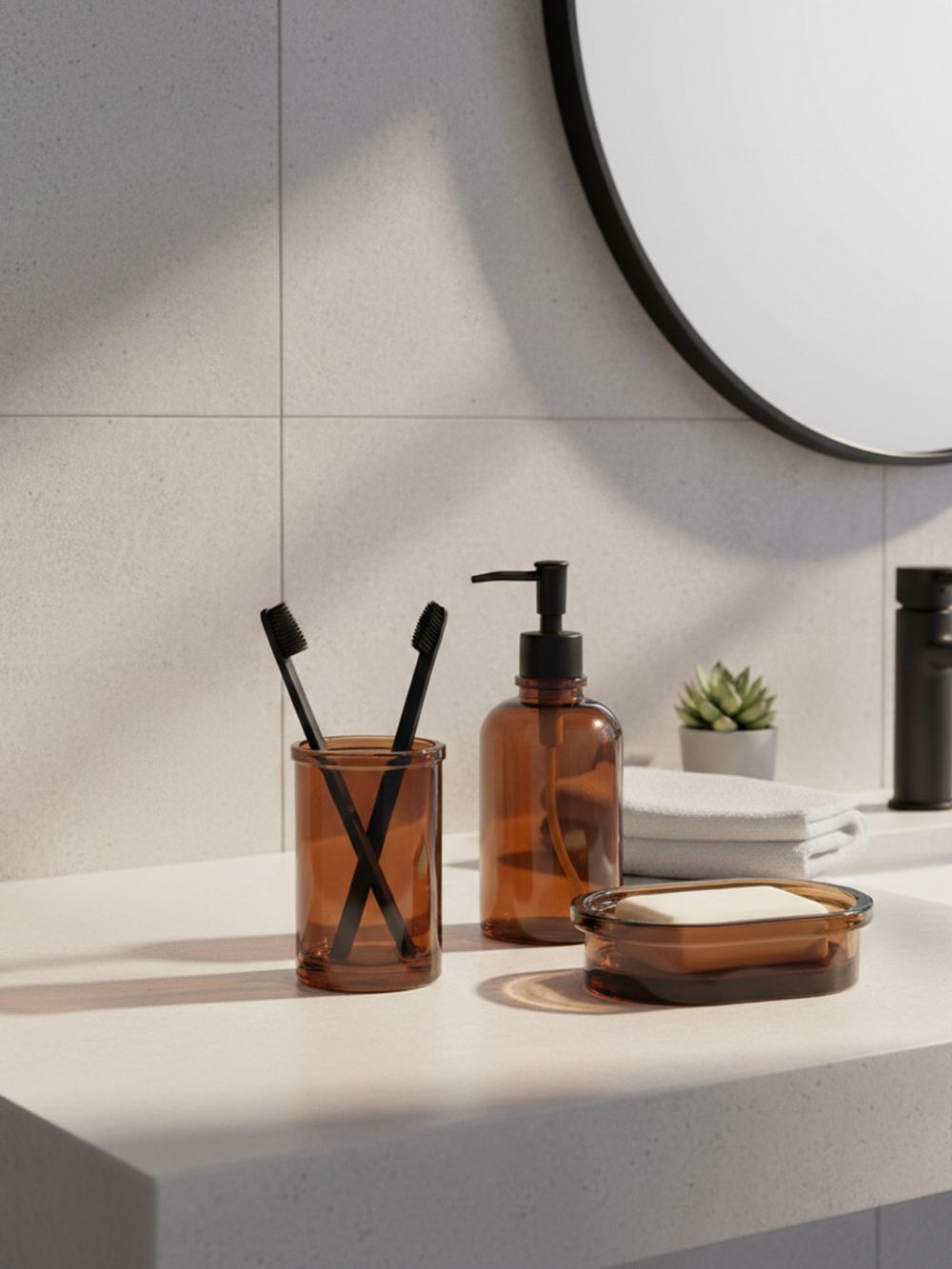 Мыльница Amber, темно-янтарная