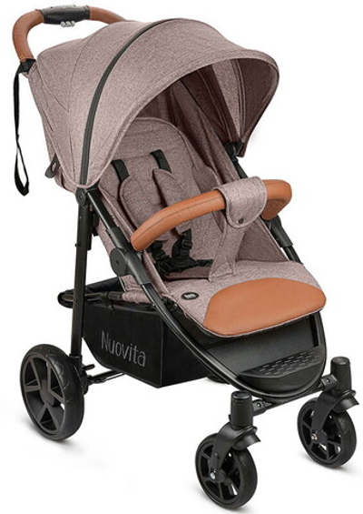 Прогулочная коляска Nuovita Corso Caffè, Nero/Кофейный, Черный