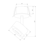 Потолочный поворотный светодиодный светильник Only 6W 4000K белый 25089/LED