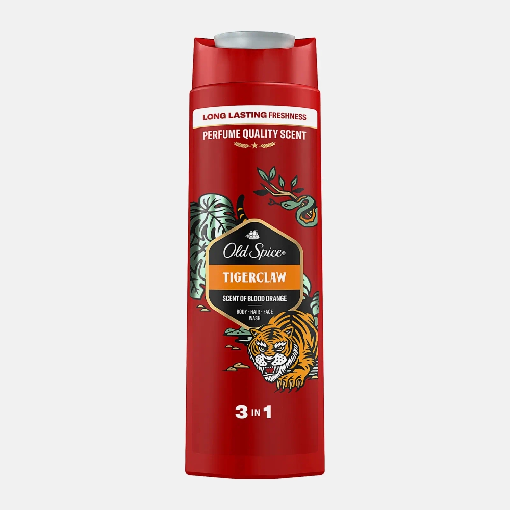 Гель для душа и шампунь Old Spice Tigerclaw 400мл