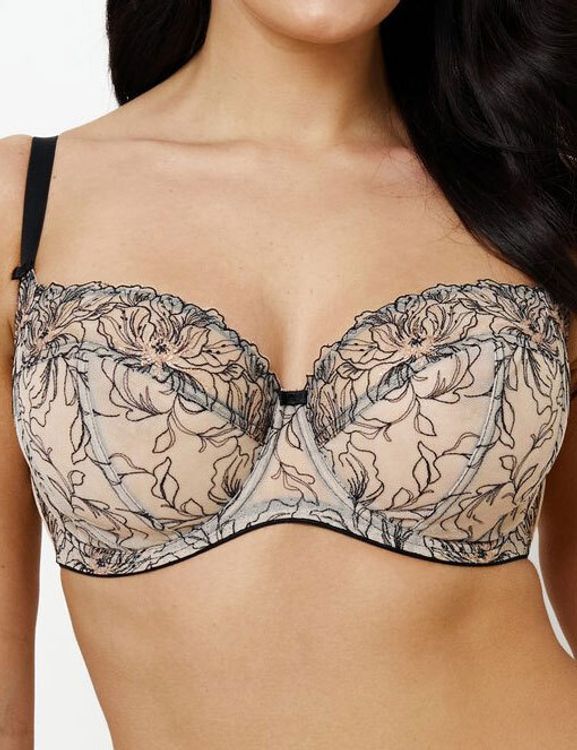 Бюстгальтер Subtille Linda Soft Side Support (черный/бежевый)