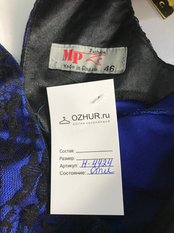 Платье с кружевным декором, визуально 46 размер