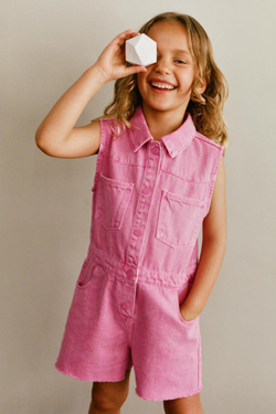 ZARA КОМБИНЕЗОН ИЗ ТВИЛА, ЦВЕТ ФУКСИИ