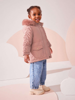 Куртка утепленная с капюшоном для девочки Next Q81-815, Розовый